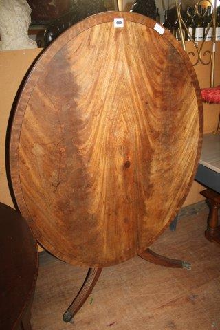 Mahogany oval breakfast table